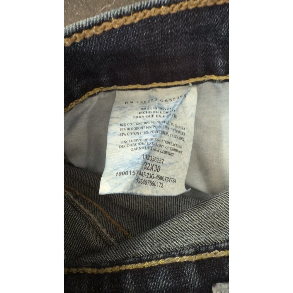 Wrangler Jeans Mens 32x30 Blue Slim‎ Straight Stretch Denim Medium Wash Casual